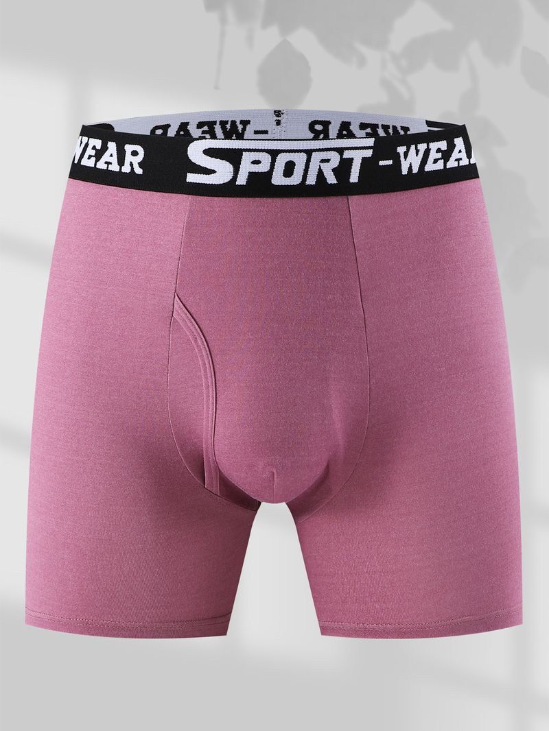 Men's Underwear One Piece Stylish Solid Color Men's Underwear Vitality Belt Comfortable Boxer Pants Quick Drying Sports Breathable Shorts_voghion.com