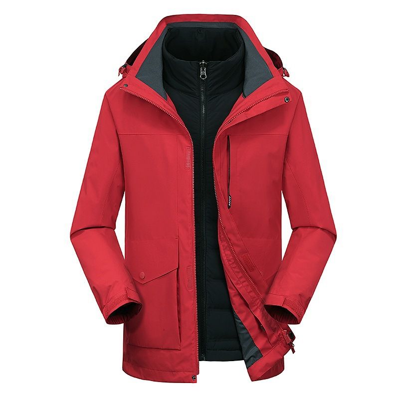 Piumino staccabile 3 in 1 con fodera interna, marchio alla moda per l'outdoor, impermeabile e antivento, cappotto autunnale e invernale, YK_voghion.com
