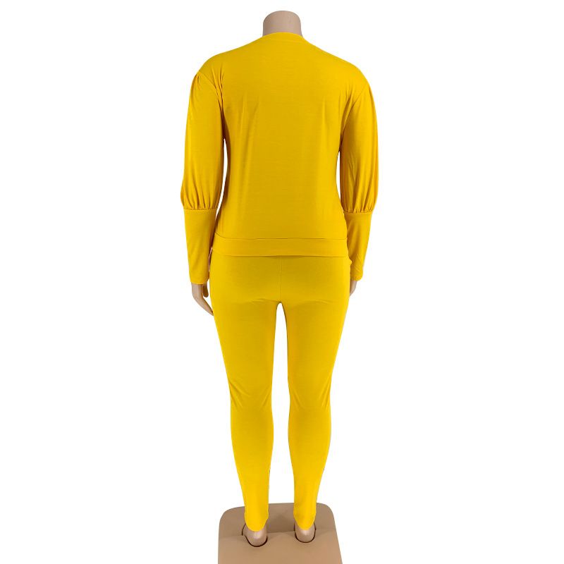 Damen-Strick-Hoodie-Herbst- und Wintermode, lässiger zweiteiliger Damenanzug in Übergröße_voghion.com
