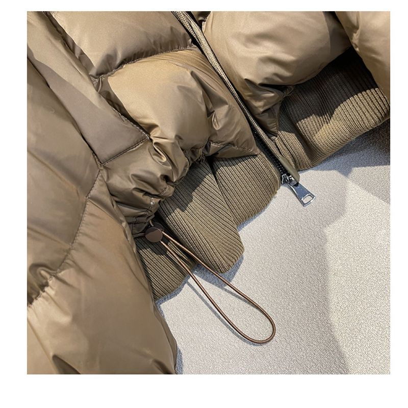 Dameskleding mode korte donsjack dames high-end dames 90 witte eendendons vossenbontkraag_voghion.com