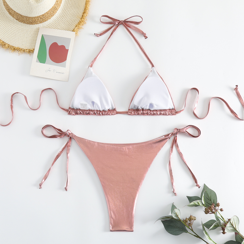 New Sexy Lace Up Swimsuit Women's Durable Hot Stamping Bikini_voghion.com