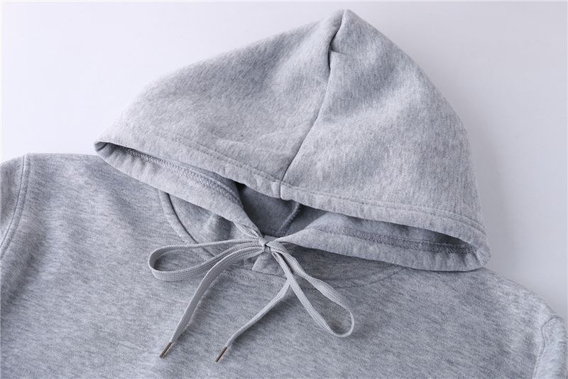 Moda Düz Renk Kapşonlu Erkek ve Kadın Polyester Peluş Günlük Spor Çift Sweatshirt_voghion.com