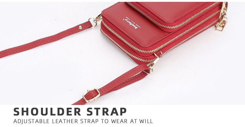 Women's Bags ladies wallet version three fold large capacity zipper crossbody women's bag multi card slot mobile phone bag wholesale_voghion.com