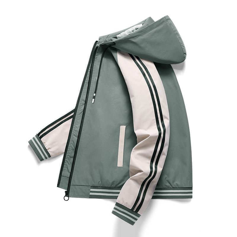 Spring, Autumn And Winter Men's Youth Jacket Windproof Thin Jacket Hooded Windproof Baseball Clothes Going Out For Vacation And Leisure_voghion.com