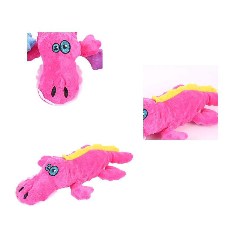 Giocattolo di peluche in silicone per cani a forma di coccodrillo, resistente ai morsi, che digrigna i denti, articoli per animali domestici, bestseller, personaggi di fabbrica, stock all'ingrosso_voghion.com