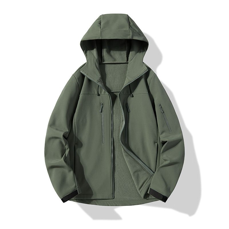 Outdoor Softshell für Herren, wasserdicht, winddicht, warm, Sport-Wanderjacke mit Fleecefutter, Softshelljacke_voghion.com