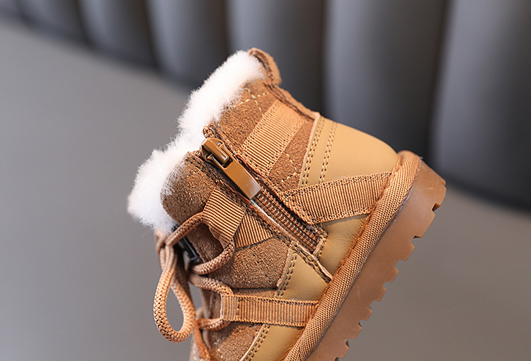 Children's Boots Winter Soft Soled Warm Snow Boots For Girls And Boys Low Top Cotton Boots For Boys_voghion.com