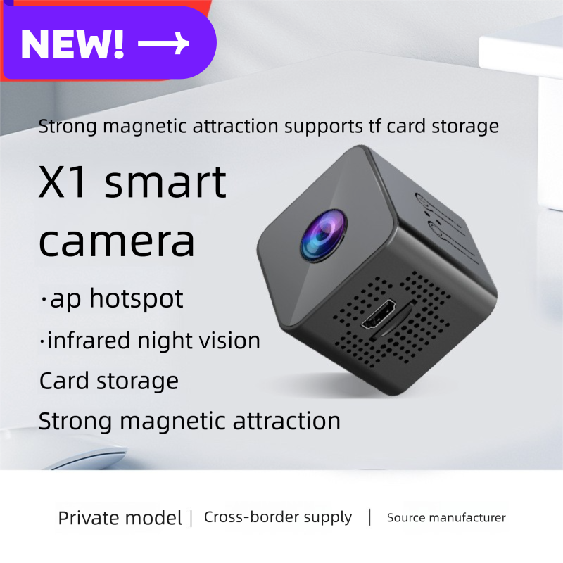 Nuova telecamera di sicurezza intelligente con visione notturna a infrarossi X1 HD WiFi Remote 1080p_voghion.com