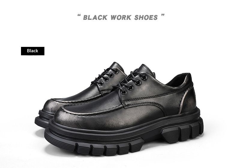 Scarpe Derby da uomo Voyage Spring New Casual in pelle con suola spessa e altezza maggiorata, leggere, un pezzo, Dropshipping_voghion.com