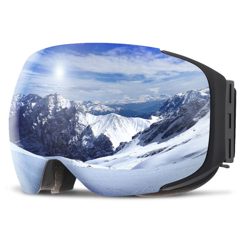COPOZZ Magnetische Skibrille für Erwachsene, Antibeschlag-Schicht, Unisex, große Kugelform, kompatibel mit Sehstärke_voghion.com