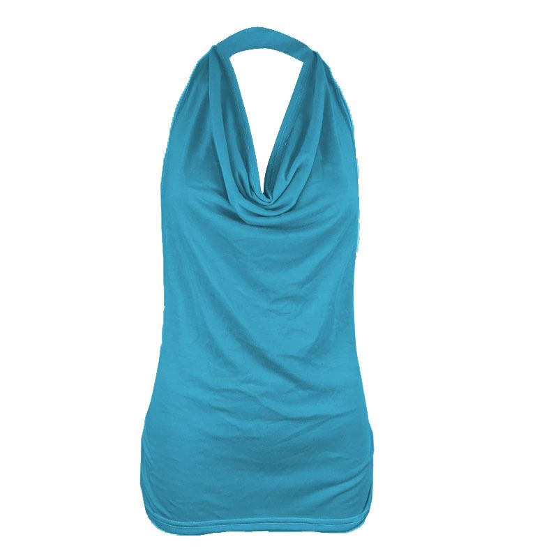 2025 Base Shirt Solid Color Pullover Sleeveless For Women, Hanging Backless Sexy Vest T-shirt_voghion.com