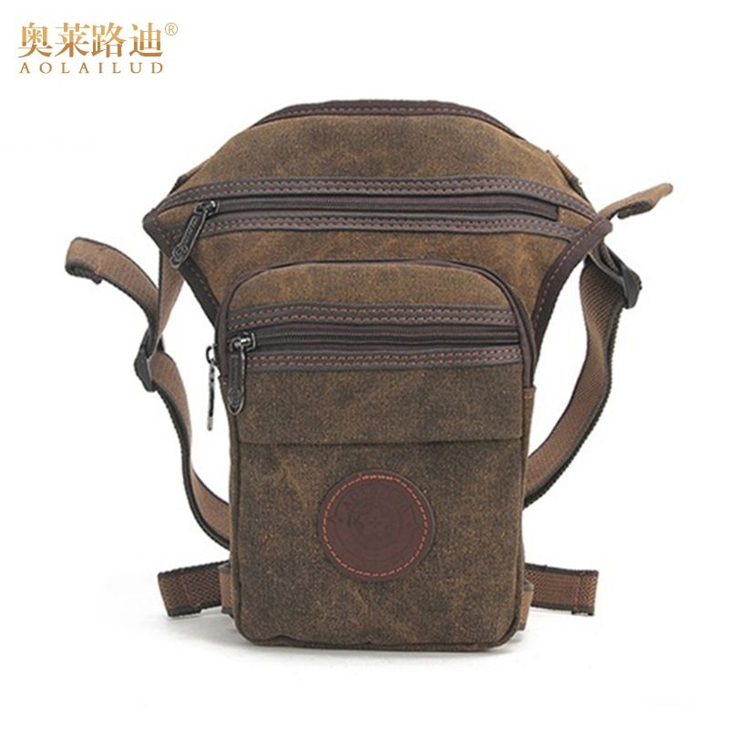 Borsa da gamba sportiva in tela resistente all'usura, con cerniera, in stile britannico, da uomo_voghion.com