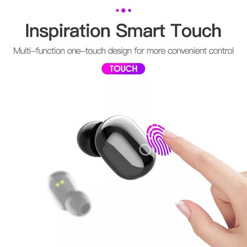 1 Set Wireless Bluetooth-compatible 5.0 Stereo Surround LED Power Display Automatic Pairing IPX5 Waterproof Earbud_voghion.com