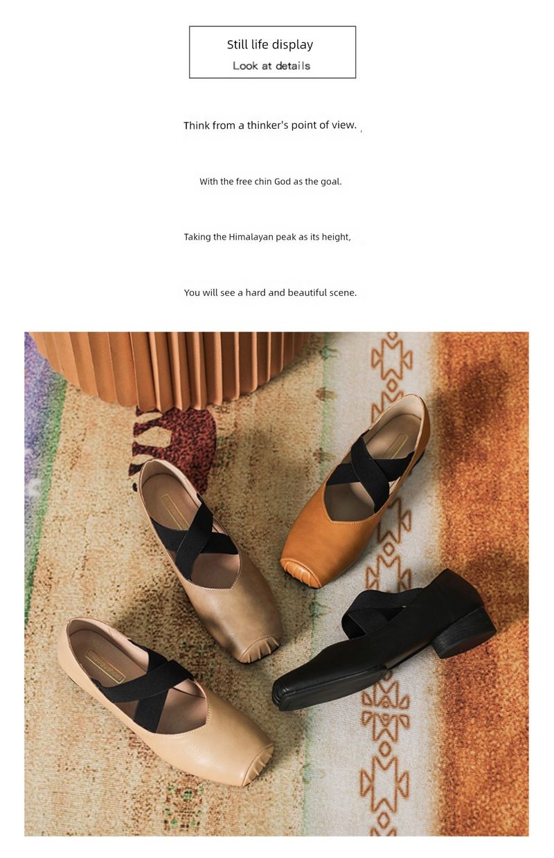 Mary Jane Wear Retro Strap Pig Nose Ballet Shoes_voghion.com