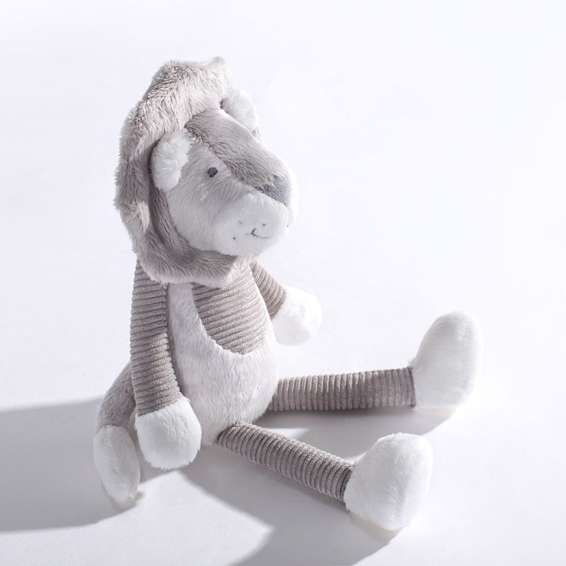 Animales de peluche suaves, nuevo león gris de peluche, muñeco de confort para niños, bebé durmiendo, regalo de cumpleaños_voghion.com