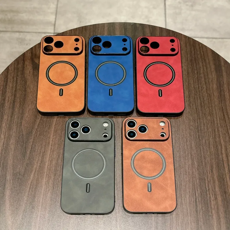 Magnetische Lederhülle für iPhone 17 Pro Max 17 Air 17Pro Hülle Magnet für Mag-Safe Anti-Klopf-Rundum-Kameraschutzhülle_voghion.com