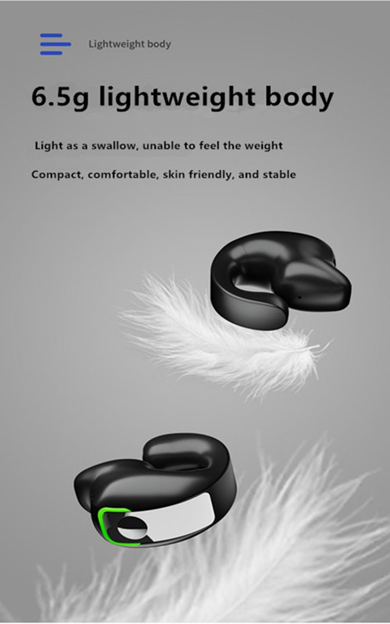 GD28 Single-ear Clip TWS Headphones BT5.3 Ear Clip Lightweight Business Sports Game Headphones with Microphone Noise Reduction_voghion.com