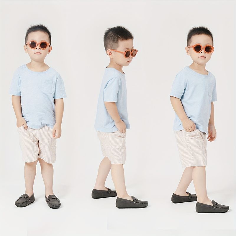Boys' Lightweight Slip-On Loafer Shoes Comfortable Non-Slip Flats for Wedding Party - All Seasons_voghion.com
