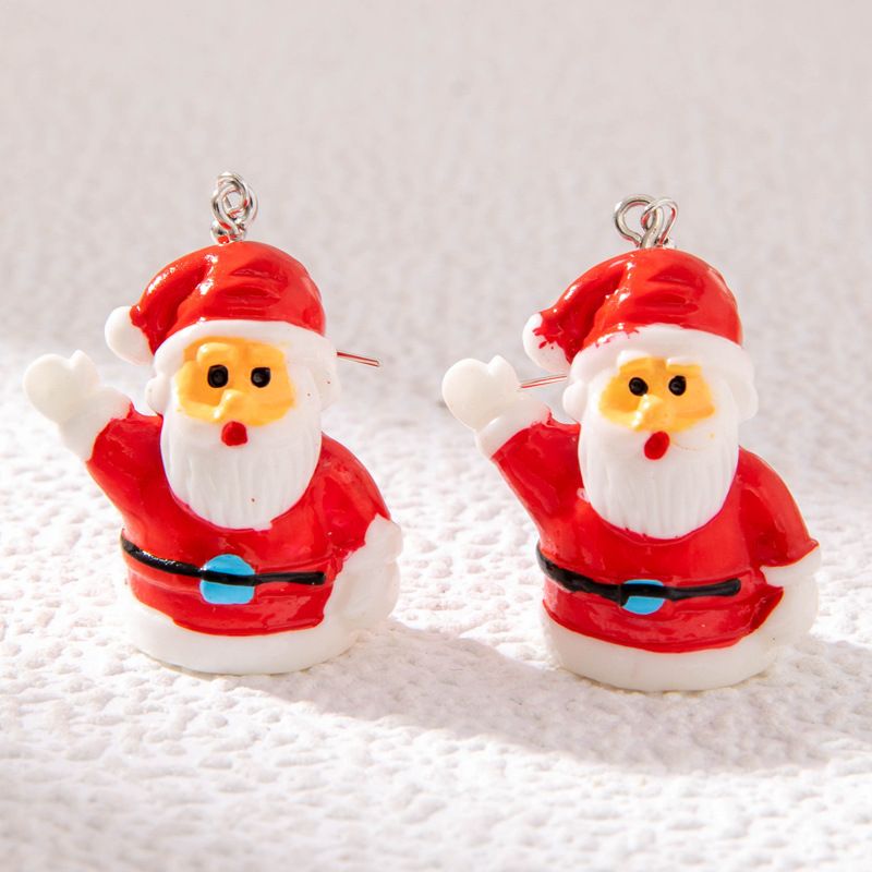 Serie Albero di Natale Pinguino Set Cartone Animato Goccia di Olio Cappello di Babbo Natale Orecchini Anziani per Donne_voghion.com