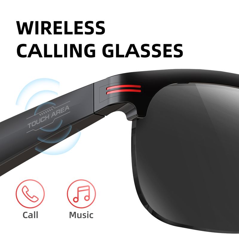 AI-Powered Bluetooth Smart Glasses With UV Protection, Music & Hands-Free Calls For Outdoor Activities_voghion.com