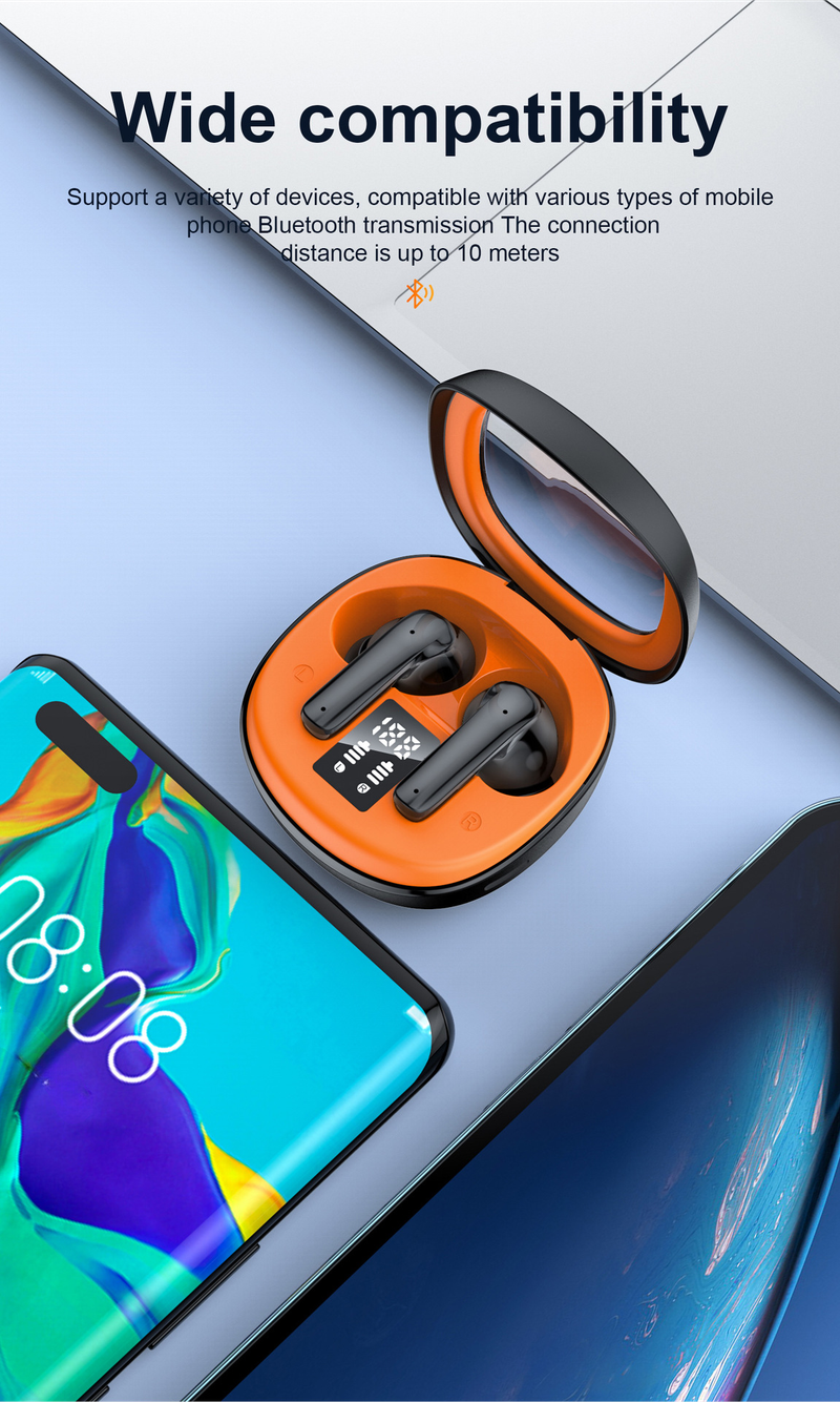 Nuovo auricolare Bluetooth wireless ANC con cancellazione del rumore, chiamata ENC a mani libere, cuffie auricolari in-ear con bassi potenti_voghion.com
