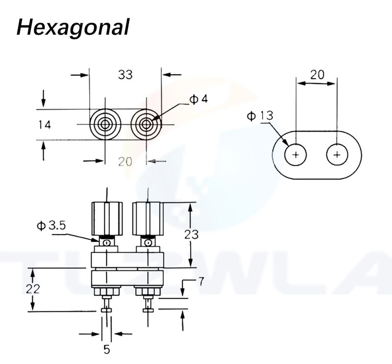 1PCS Couple Terminals Red Black Connector Amplifier Terminal Binding Post Banana Speaker Plug Jack_voghion.com