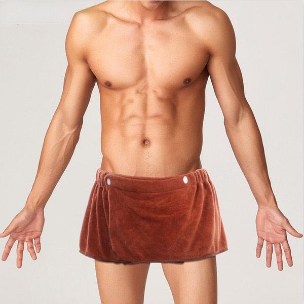 Gonna da bagno corta da uomo con bottone, asciugamano da bagno, gonna avvolgente da spiaggia, asciugamano singolo da uomo elastico, asciugamano assorbente sexy_voghion.com