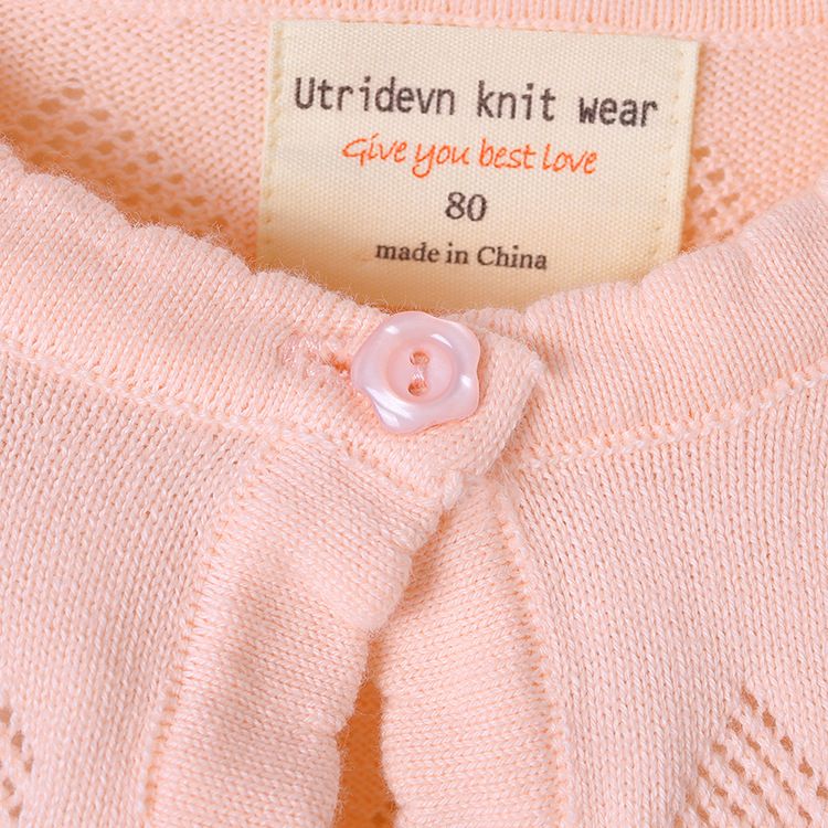 Cardigan tricoté à un bouton pour filles, veste à manches courtes, châle en pur coton, style coréen, vente en gros, été_voghion.com