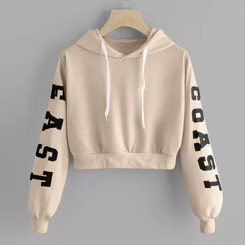 Womens Letts Crop Hoodie Sweatshirt Pullov Tops Teenag Girls Veet Long Sleeve Cropped Sweatshirts Sudadas De_voghion.com