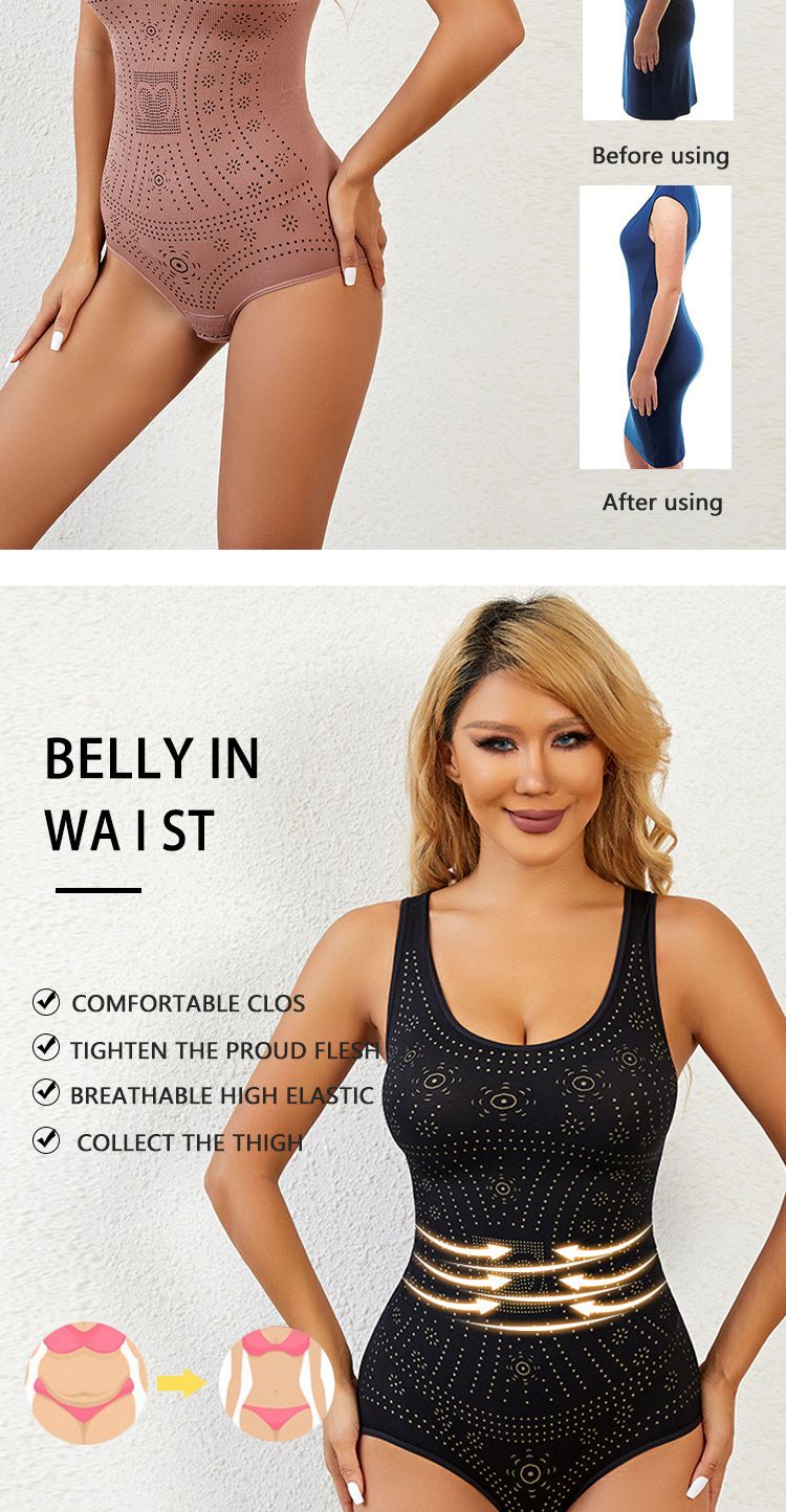 Shapewear Bodysuit Eendelig Body Shaping Pak Met Rugloze Sling Bottom, Buikverstevigende Driehoekige Borsten Body Shaping Strak Ondergoed_voghion.com