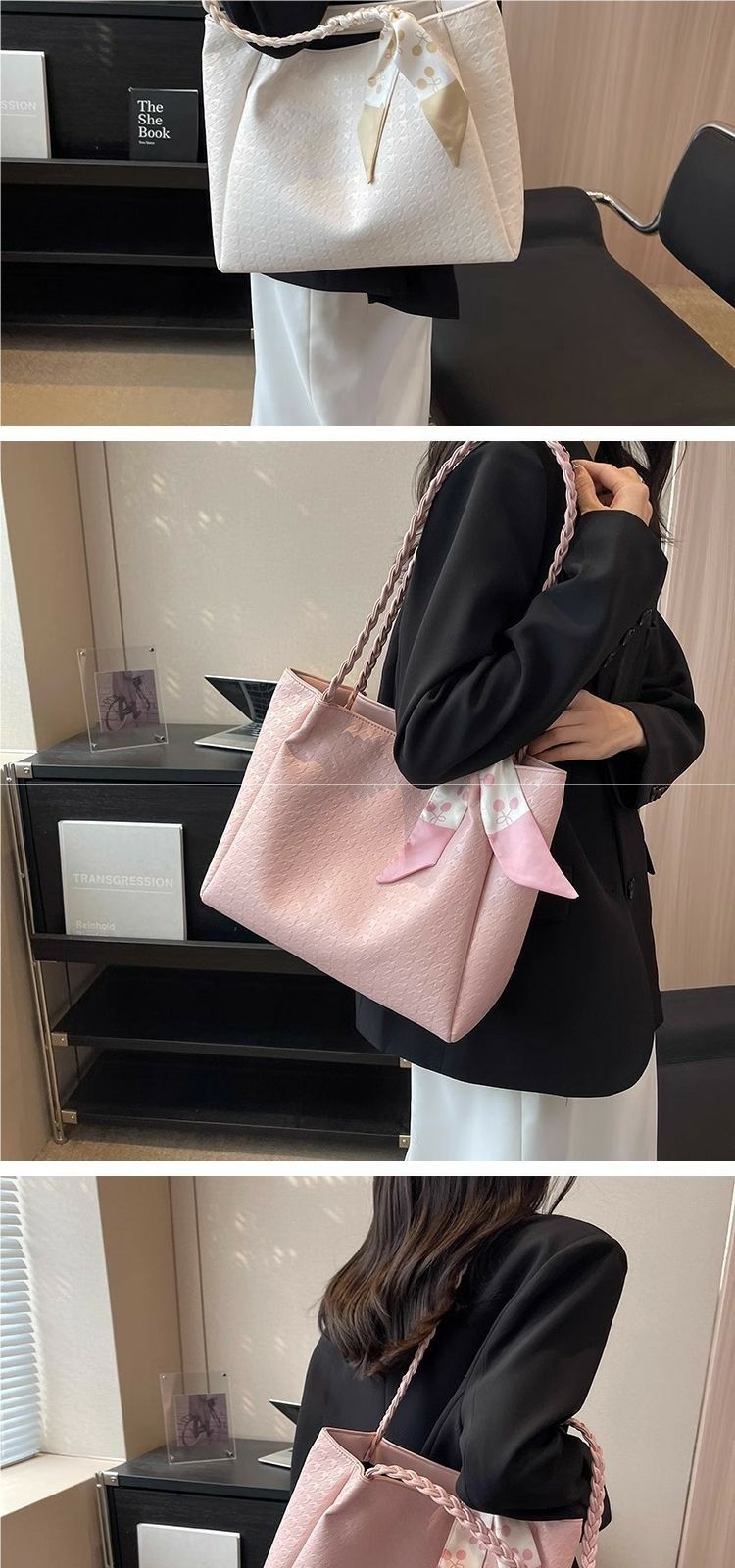 Sac fourre-tout à bandoulière grande capacité pour femme, nouvelle collection automne/hiver 2025, élégant et polyvalent_voghion.com