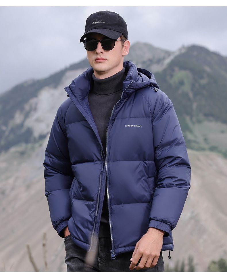 Piumino invernale da uomo con cappuccio, 90% piumino d'anatra, caldo e spesso, nuovo, alla moda, resistente al freddo, corto_voghion.com