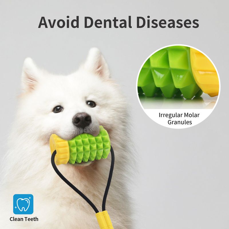 New Dog Treat Dispensing Durable Rubber Chew TPR Teeth Cleaning Stick With Suction Cup Stress Relief Toy_voghion.com