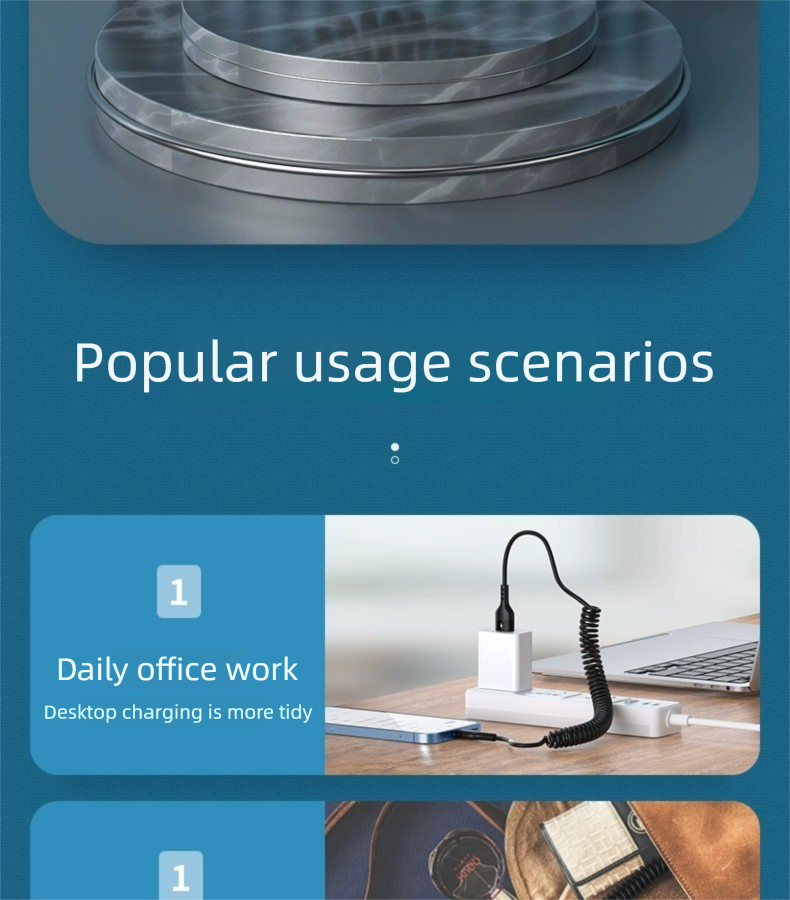 Spring 120W Super Fast Charging Data Type-C Compatible With IPhone Huawei Honor 6A Flash Charger Cable_voghion.com