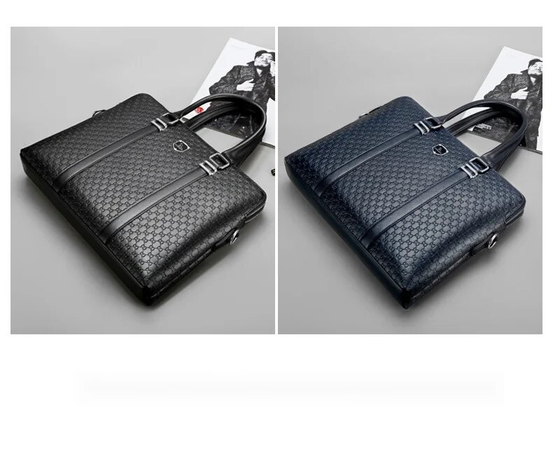Borsa da lavoro, valigetta a doppio strato, portadocumenti A4 multifunzione per computer per il tempo libero, borsa ufficiale, borsa da uomo alla moda_voghion.com