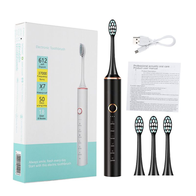 USB Magnetic Levitation Electric Soft Bristles, Fully Automatic Couple Style Beauty Teeth Cleaner, 18 Speed Sonic_voghion.com