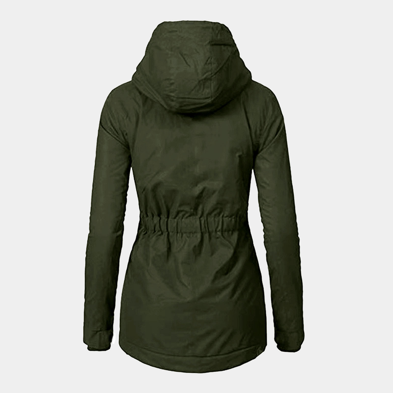 Women's fashion plus fleece thick hooded coat warm mid-length women's quilted jacket_voghion.com