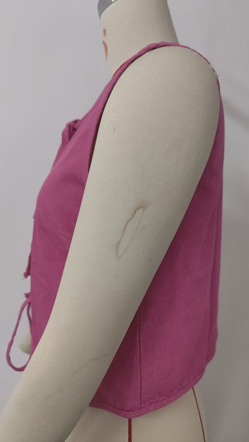 Lace-up Vest For Women; Versatile Top_voghion.com