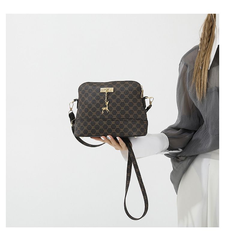Borsa a tracolla monospalla con texture da donna, modello Advanced Deer Hanging, modello 2024, nuova moda_voghion.com