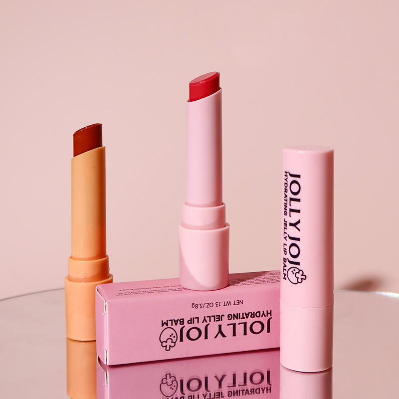 Lápiz labial de gelatina de cuatro colores JOLLY JOJO, hidratante y humectante, bálsamo labial de color, lápiz labial, maquillaje_voghion.com