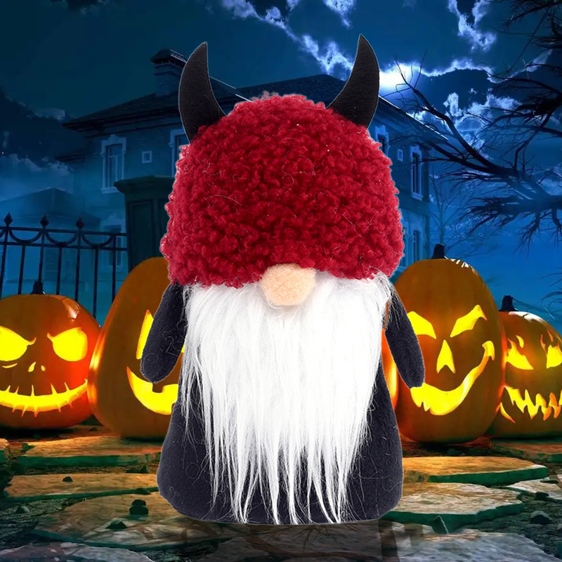 Sijiali Halloween Gnomo sin Rostro Festivo Adorable Decorativo Color Vibrante Halloween sin Rostro Colgante muñeca nórdica para Escritorio_voghion.com