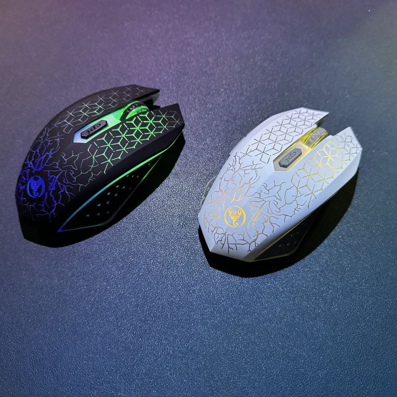 Neue kabellose Dual-Mode-Maus T34 mit 2,4 GHz + Bluetooth 5.2, farbiger LED-Anzeige, 6D-Display und integriertem 500-mA-Akku_voghion.com