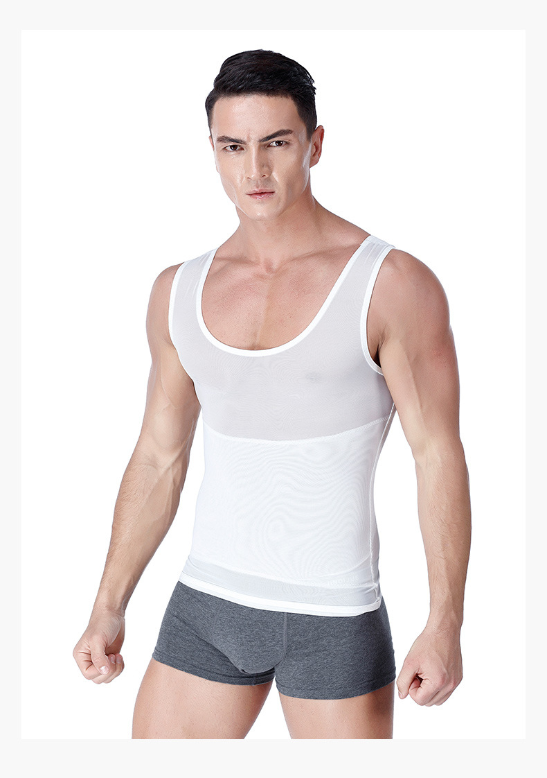 Herre mave korset Shapewear fedt slankende mave åndbar form slankende korset vest_voghion.com