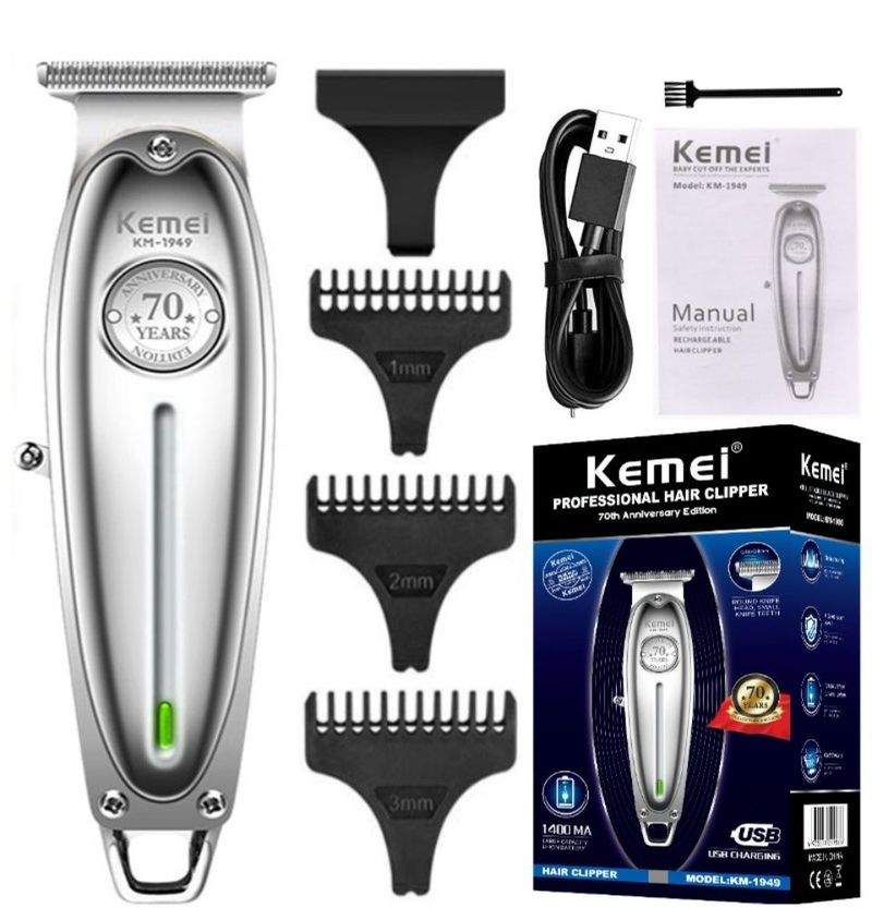 Kemei Electric Clipper For Men Professional Cordless Razor T-Blade Carving Bald Head Cutter KM-1949 Hair Trimmer_voghion.com