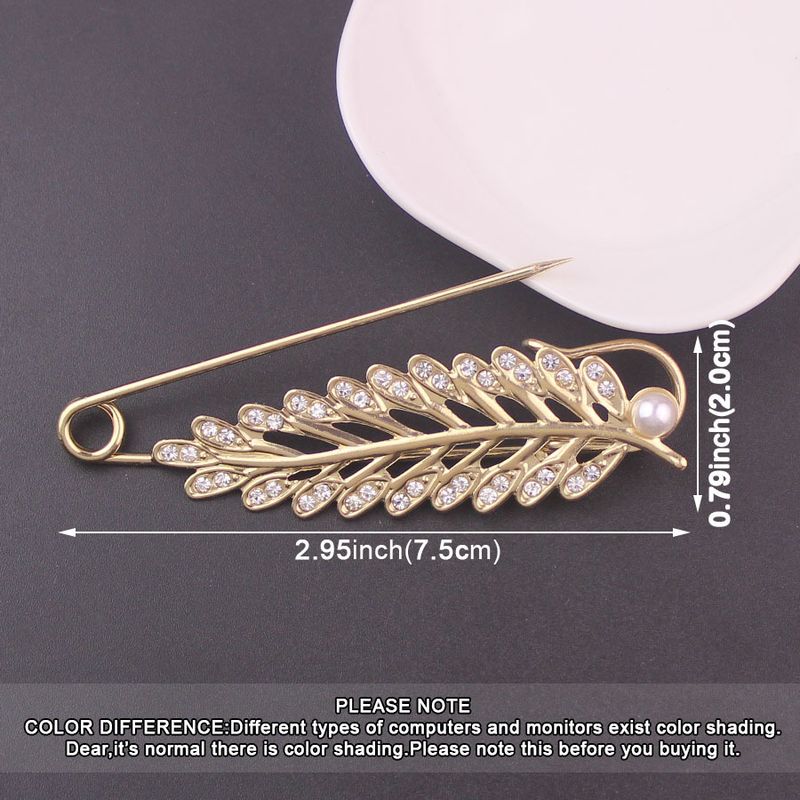 Rhinestone Pearl Simple 7.5cm Large Brooch Cardigan Scarf Decoration Women's Suit Accessory_voghion.com