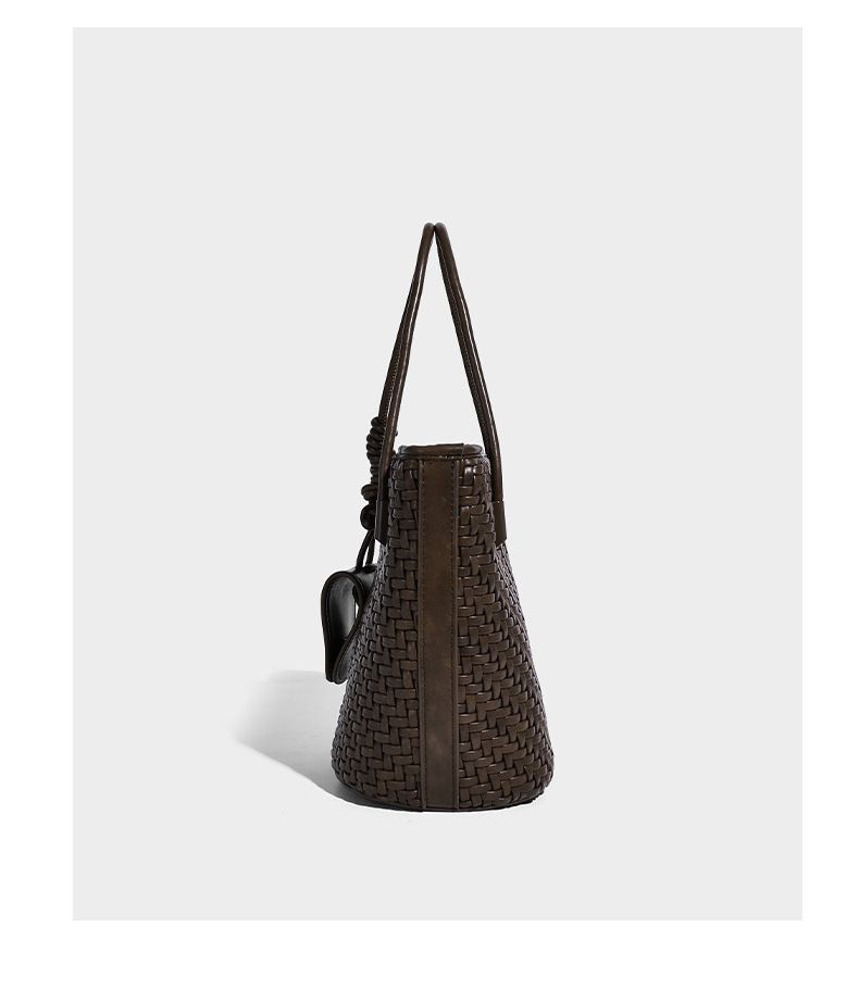 Borsa da donna intrecciata a mano: borsa a tracolla in similpelle, borsa da spiaggia media, borsa a tracolla intrecciata fatta a mano con tasca sottobraccio_voghion.com