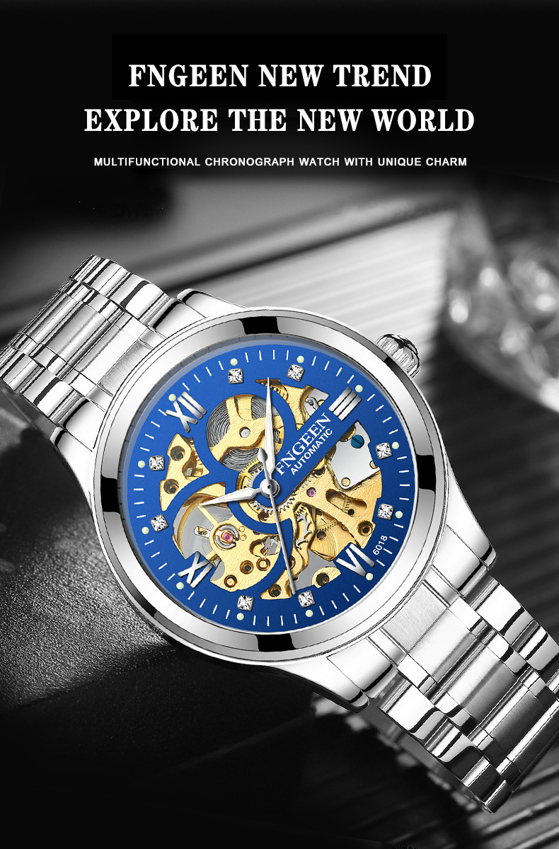 Orologio meccanico da uomo Orologio da uomo Marchio impermeabile Business Tourbillon Orologio cavo_voghion.com