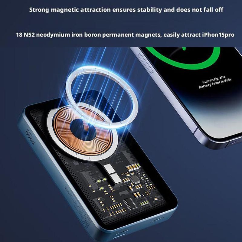 For The "Little Tyrant" Q8 2 In 1 Magnetic Power Bank Game Retro BMX-themed Handheld Console_voghion.com