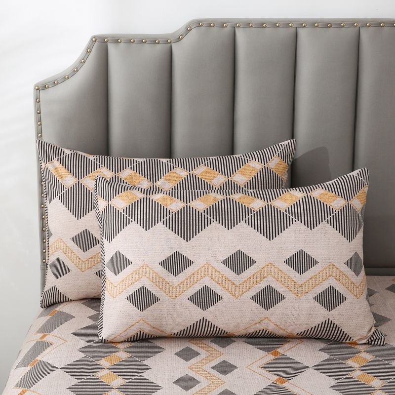 Tribal Bohemian Mattress Cover Polyester Skin Friendly Bed Fitted Sheet Mattress Protector Fitted Sheet_voghion.com