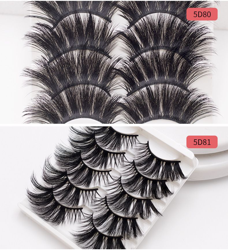 Lash extension set 25mm thin thick false eyelashes Soft natural eyelashes curling multi-layered messy false eyelashes_voghion.com